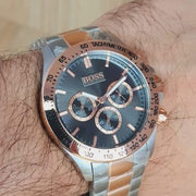  Shop Authentic Hugo Boss Ikon Grey Dial Two Tone Steel Strap Watch for Men - 1513339 - Luxxuri