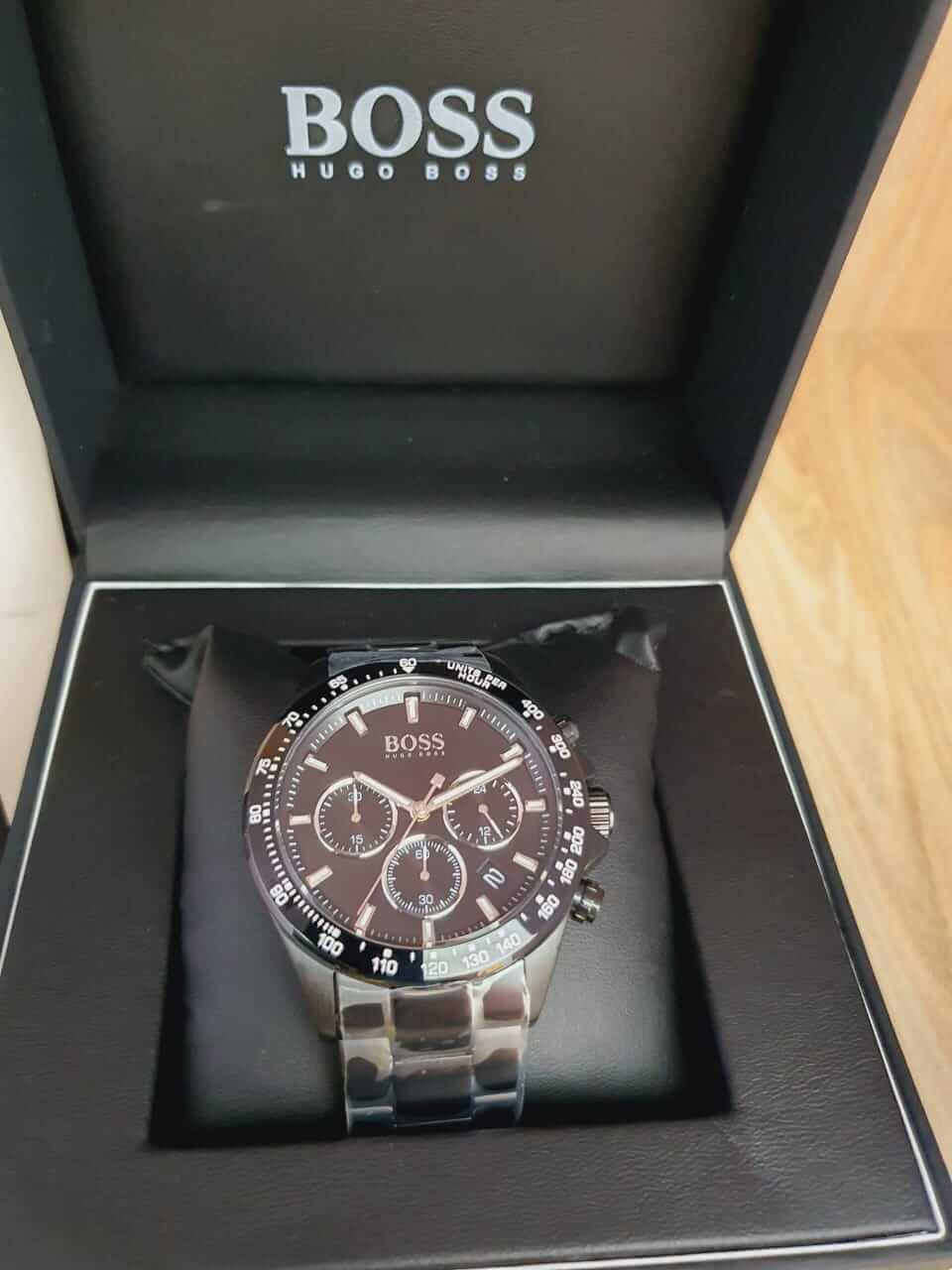  Shop Authentic Hugo Boss Hero Black Dial Black Steel Strap Watch for Men - 1513754 - Luxxuri