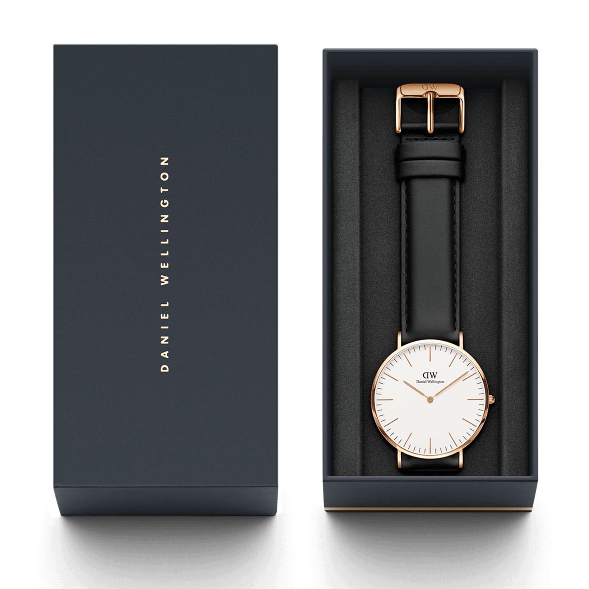  Shop Authentic Daniel Wellington Classic Sheffield White Dial Black Leather Strap Watch for Women - DW00100036 - Luxxuri