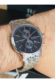  Shop Authentic Hugo Boss Jet Blue Dial Silver Steel Strap Watch for Men - 1513384 - Luxxuri