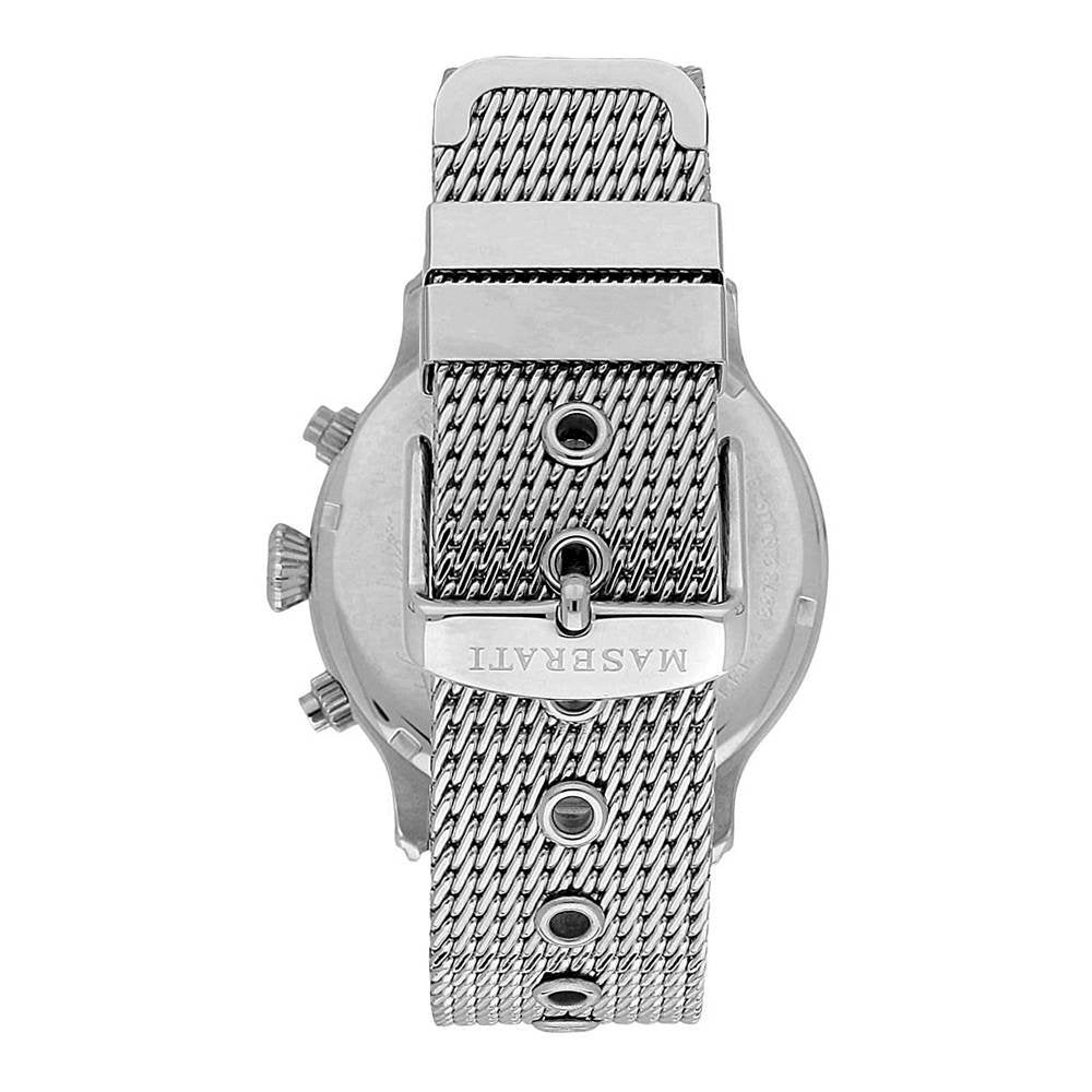  Shop Authentic Maserati Epoca White Dial Chronograph Silver Mesh Bracelet Watch For Men - R8873618009 - Luxxuri