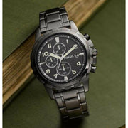 Shop Authentic Fossil Dean Chronograph Black Dial Black Steel Strap Watch for Men - FS4721 - Luxxuri