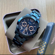  Shop Authentic Fossil Perfect Boyfriend Multifunction Blue Dial Blue Steel Strap Watch for Women - ES4093 - Luxxuri