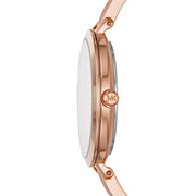  Shop Authentic Michael Kors Jaryn Analog Gold Dial Pink Steel Strap Watch For Women - MK4343 - Luxxuri
