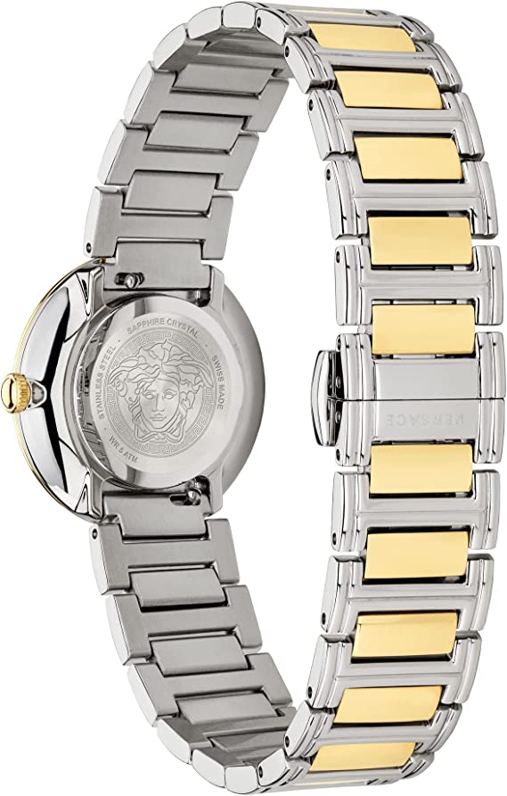  Shop Authentic Versace Virtus Quartz Green Dial Two Tone Steel Strap Watch For Women - VET300821 - Luxxuri