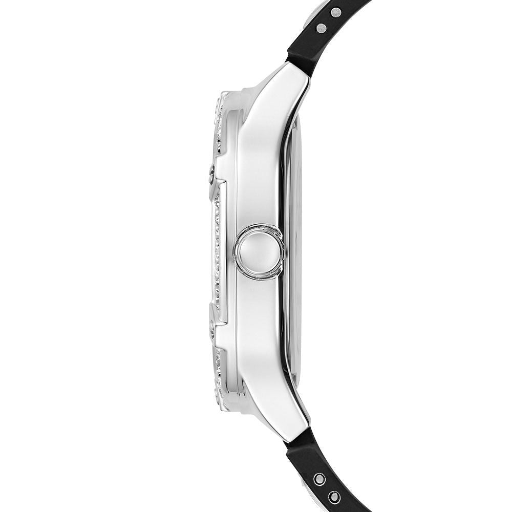  Shop Authentic Guess Duchess Crystals Silver Dial Black Silicon Strap Watch For Women - GW0619L1 - Luxxuri