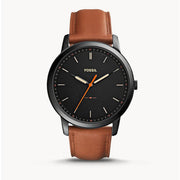  Shop Authentic Fossil The Minimalist Black Dial Brown Leather Strap Watch for Men - FS5305 - Luxxuri