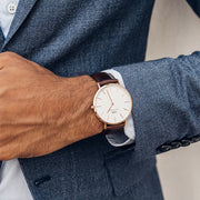  Shop Authentic Daniel Wellington Classic Sheffield White Dial Black Leather Strap Watch for Women - DW00100036 - Luxxuri