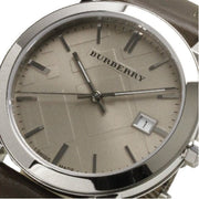  Shop Authentic Burberry The City Grey Dial Leather Strap Watch for Men - BU9020 - Luxxuri
