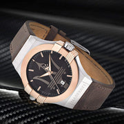  Shop Authentic Maserati Potenza Black Dial Brown Leather Strap Watch For Men - R8851108014 - Luxxuri