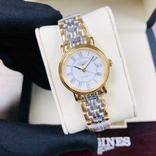  Shop Authentic Longines Presence 25.5mm Automatic White Dial Two Tone Steel Strap Watch for Women - L4.321.2.11.7 - Luxxuri