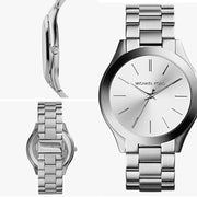  Shop Authentic Michael Kors Slim Runway Silver Dial Silver Stainless Steel Strap Watch for Women - MK3178 - Luxxuri