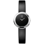  Shop Authentic Calvin Klein Firm Black Dial Black Leather Strap Watch for Women - K3N231C1 - Luxxuri