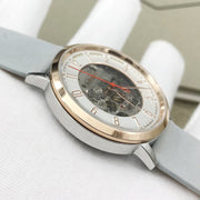  Shop Authentic Fossil Vintage Muse Automatic Skeleton White Dial Grey Leather Strap Watch for Women - ME3131 - Luxxuri