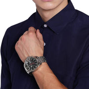 Shop Authentic Diesel Mega Chief Chronograph Black Dial Silver Steel Strap Watch For Men - DZ4308 - Luxxuri