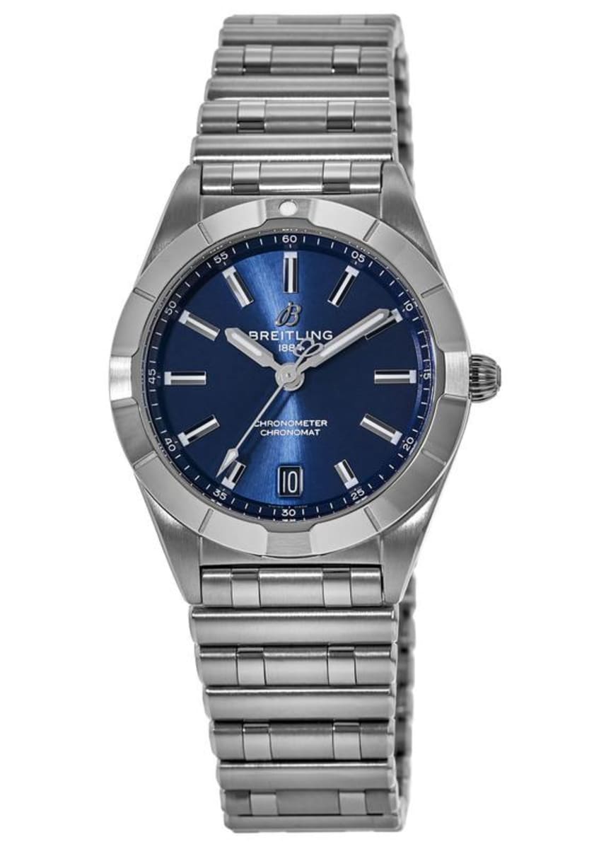  Shop Authentic Breitling Chronomat 32 Blue Dial Silver Steel Strap Watch for Women - A77310101C1A1 - Luxxuri