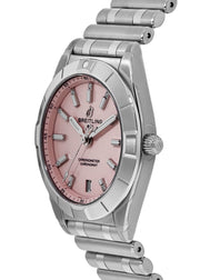  Shop Authentic Breitling Chronomat 32 Diamonds Pink Dial Silver Steel Strap Watch for Women - A77310101K1A1 - Luxxuri