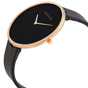  Shop Authentic Calvin Klein Full Moon Black Dial Black Leather Strap Watch for Women - K8Y236C1 - Luxxuri