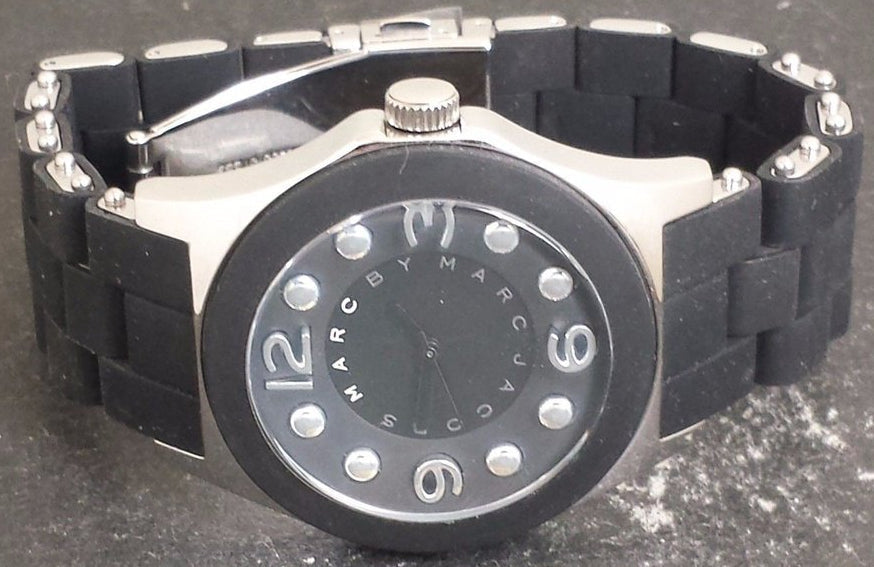  Shop Authentic Marc Jacobs Pelly Black Dial Black Silicone Strap Watch for Women - MBM2541 - Luxxuri