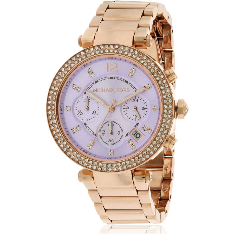  Shop Authentic Michael Kors Parker Purple Dial Rose Gold Steel Strap Watch for Women - MK6169 - Luxxuri