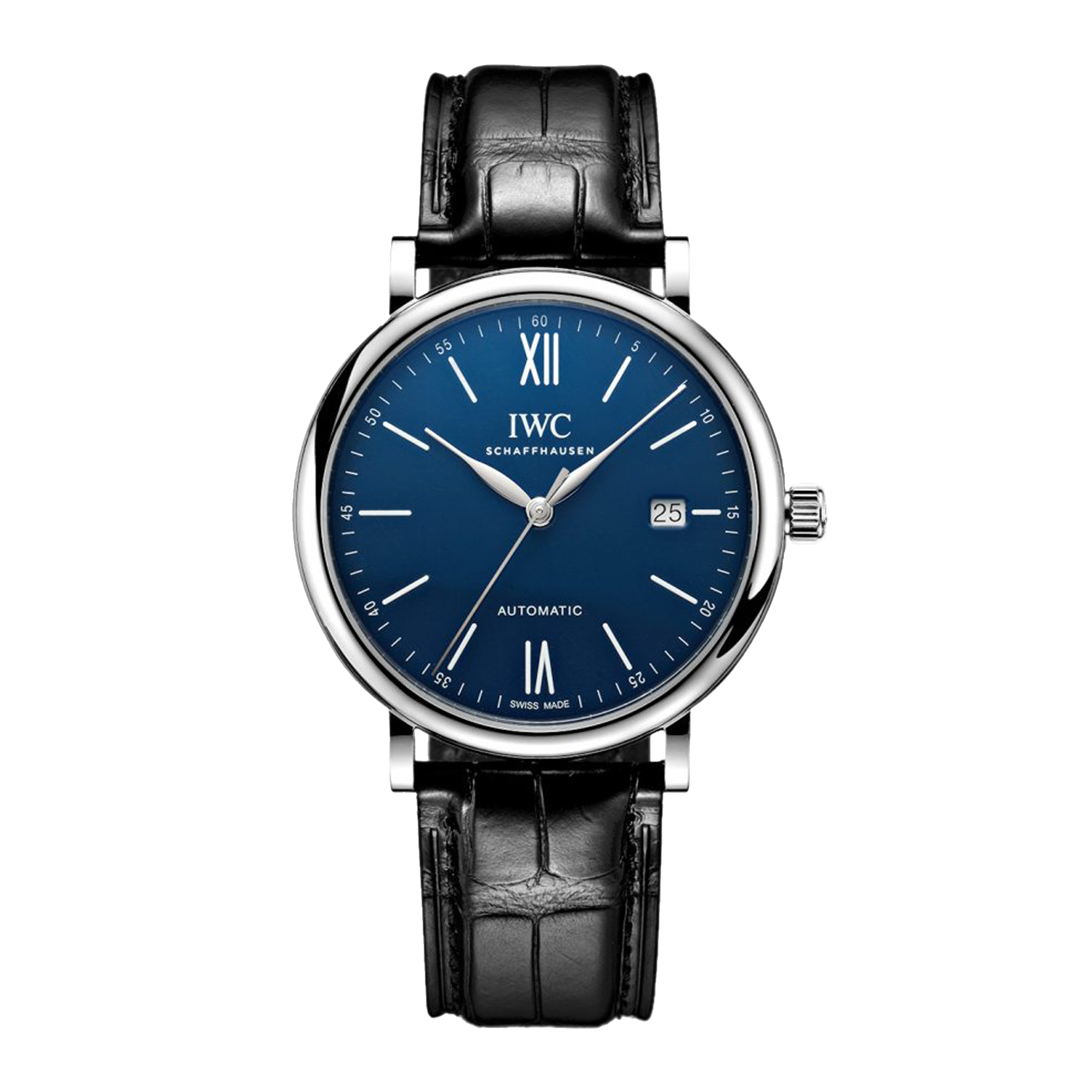  Shop Authentic IWC Portofino '150 Years Edition' Automatic Blue Dial Black Leather Strap Watch for Men - IW356518 - Luxxuri