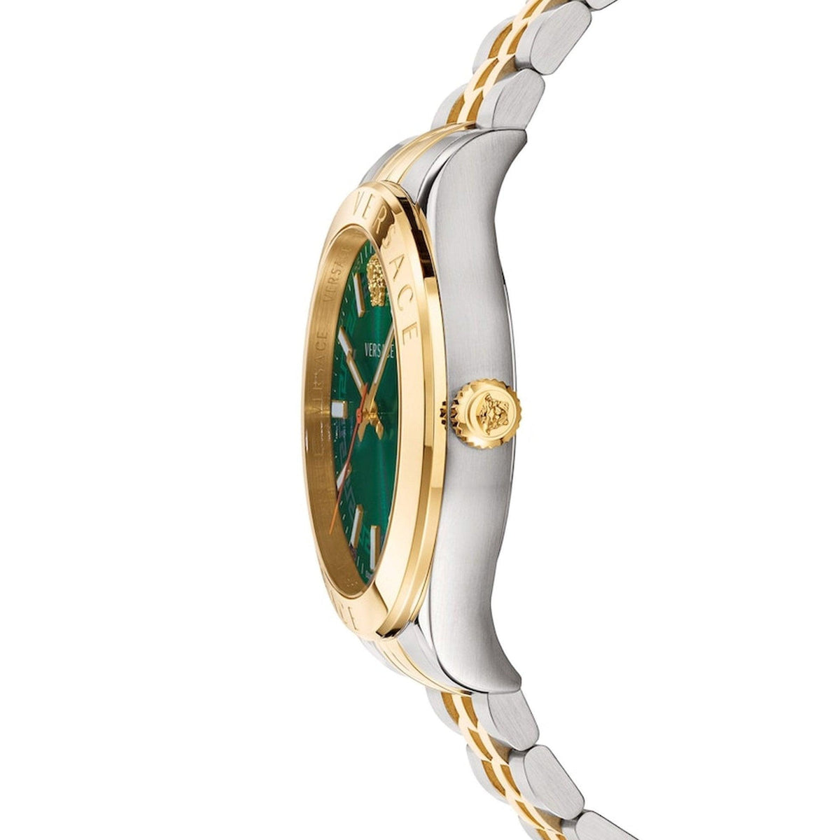  Shop Authentic Versace Hellenium Green Dial Two Tone Steel Strap Watch for Men - VEVK00620 - Luxxuri