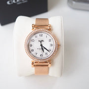 Coach Madison White Dial Rose Gold Mesh Bracelet Watch for Women - 14503398