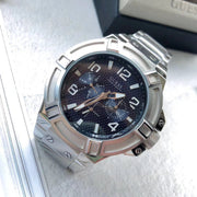  Shop Authentic Guess Rigor Quartz Black Dial Silver Steel Strap Watch For Men - W0218G2 - Luxxuri