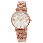  Shop Authentic Emporio Armani Mother of Pearl Dial Rose Gold Steel Strap Watch For Women - AR11110 - Luxxuri