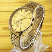  Shop Authentic Emporio Armani Classic Silver Dial Two Tone Steel Strap Watch For Men - AR1839 - Luxxuri