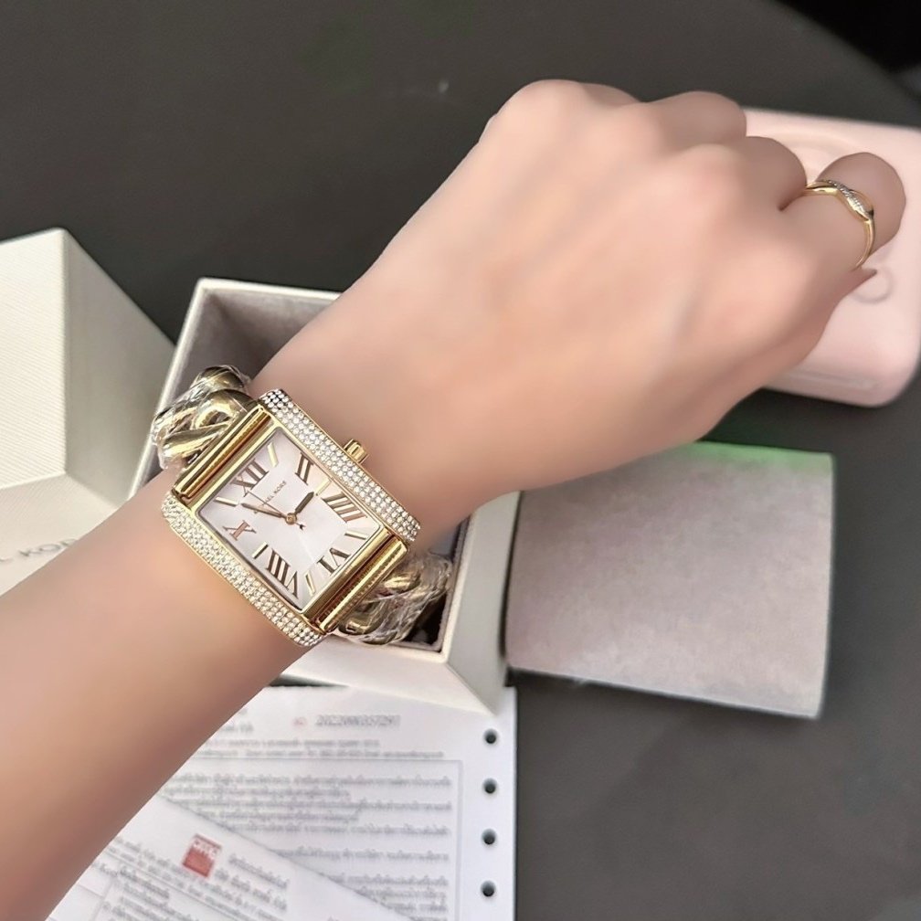  Shop Authentic Michael Kors Emery Three Hand Silver Dial Gold Steel Strap Watch For Women - Mk7300 - Luxxuri