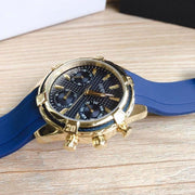  Shop Authentic Guess Catalina Blue Gold Tone Blue Silicone Strap Watch For Women - W0562L2 - Luxxuri