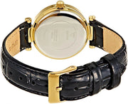  Shop Authentic Guess Park Avenue Quartz Gold Dial Black Leather Strap Watch For Women - W0838L1 - Luxxuri