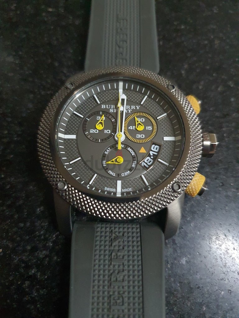  Shop Authentic Burberry Sport Endurance Chronograph Grey Dial Grey Rubber Strap Watch for Men - BU7713 - Luxxuri