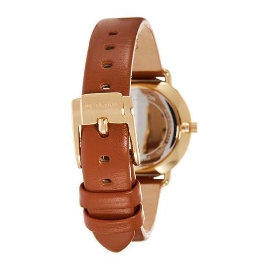  Shop Authentic Michael Kors Portia Quartz White Dial Brown Leather Strap Watch For Women - MK2734 - Luxxuri