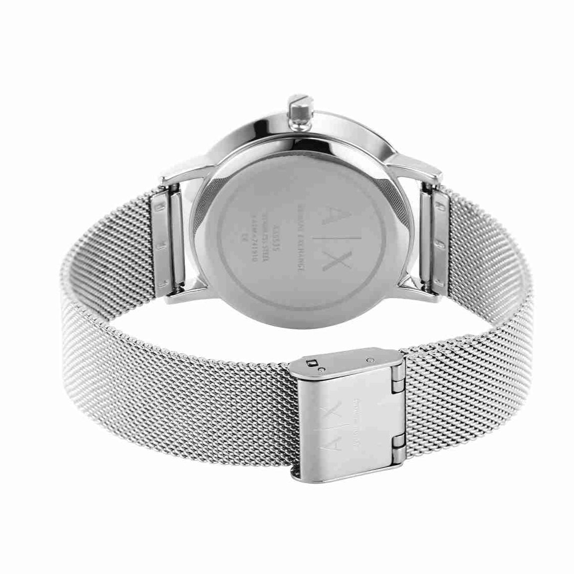  Shop Authentic Armani Exchange Lola Analog Silver Dial Silver Mesh Strap Watch For Women - AX5535 - Luxxuri