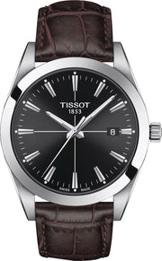 Shop Authentic Tissot Gentlemen Black Dial Brown Leather Strap Watch for Men - T127.410.16.051.01 - Luxxuri