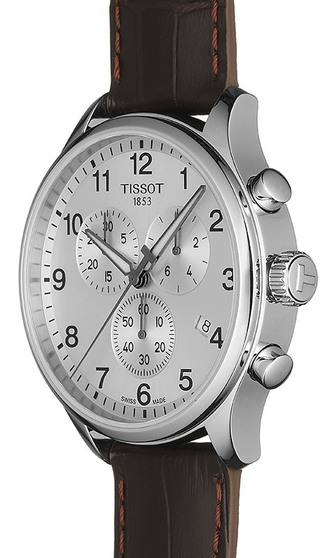 Shop Authentic Tissot Chrono XL Silver Dial Brown Leather Strap Watch For Men - T116.617.16.037.00 - Luxxuri
