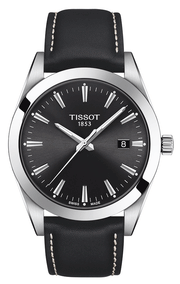  Shop Authentic Tissot Gentleman Black Dial Black Leather Strap Watch For Men - T127.410.16.051.00 - Luxxuri