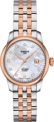  Shop Authentic Tissot Le Locle Automatic Diamonds Mother of Pearl White Dial Two Tone Steel Strap Watch For Women - T006.207.22.116.00 - Luxxuri