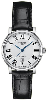  Shop Authentic Tissot Carson Premium Automatic Lady Silver Dial Black Leather Strap Watch for Women - T122.207.16.033.00 - Luxxuri