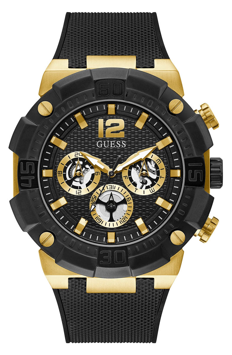  Shop Authentic Guess Navigator Chronograph Black Dial Black Rubber Strap Watch for Men - GW0264G3 - Luxxuri
