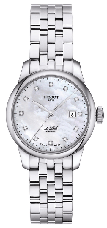  Shop Authentic Tissot Le Locle Automatic Diamonds Mother of Pearl Dial Silver Steel Strap Watch For Women - T006.207.11.116.00 - Luxxuri