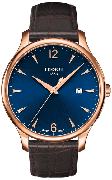  Shop Authentic Tissot T Classic Tradition Blue Dial Brown Leather Strap Watch For Men - T063.610.36.047.00 - Luxxuri