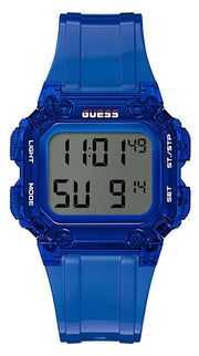  Shop Authentic Guess Stealth Blue Dial Blue Rubber Strap Watch for Men - GW0270G3 - Luxxuri