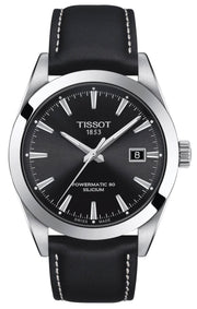  Shop Authentic Tissot Gentleman Powermatic 80 Silicium Black Dial Black Leather Strap Watch For Men - T127.407.16.051.00 - Luxxuri