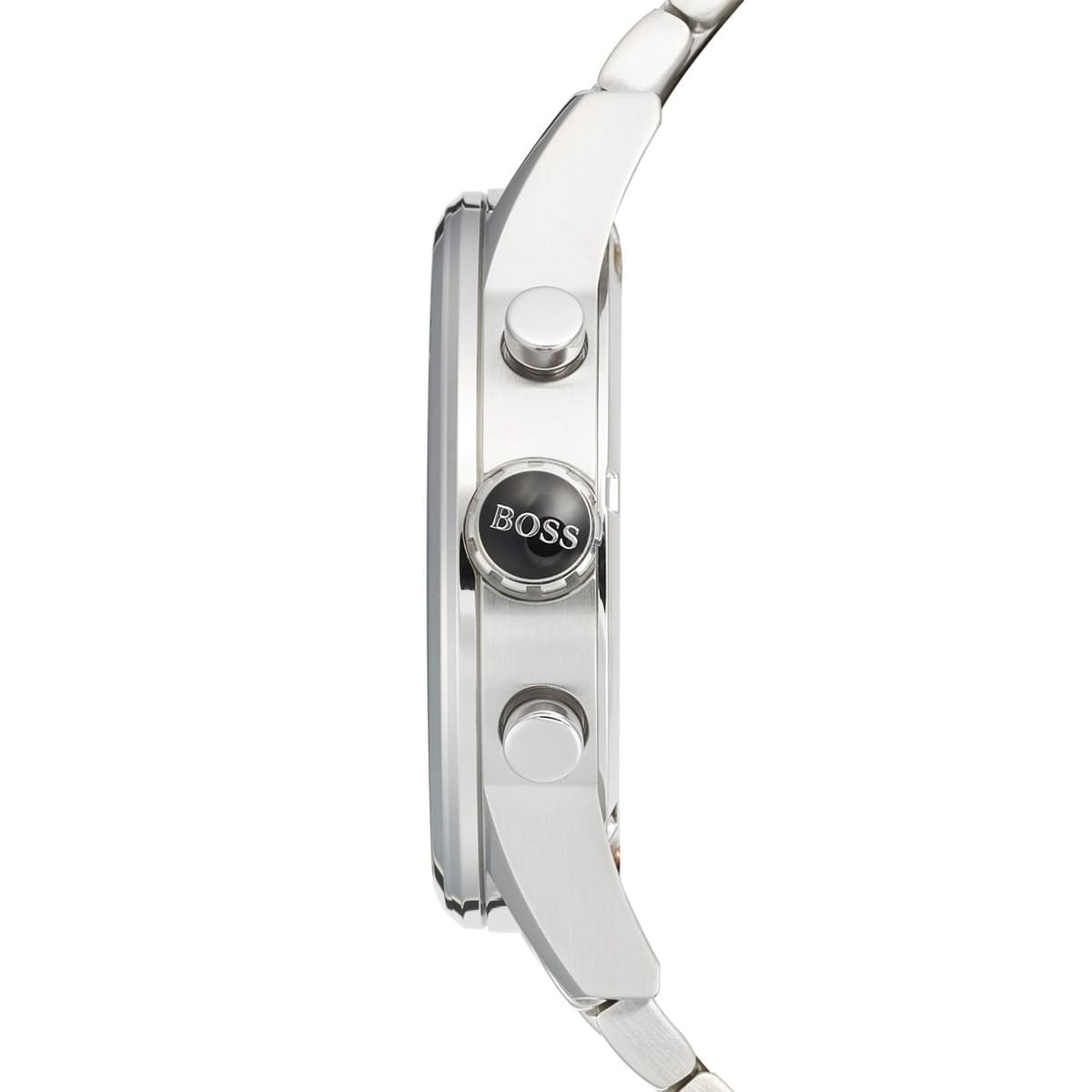  Shop Authentic Hugo Boss Jet Black Dial Silver Steel Strap Watch for Men - 1513383 - Luxxuri