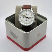  Shop Authentic Fossil Retro Pilot Chronograph Silver Dial Brown Leather Strap Watch for Men - FS5809 - Luxxuri