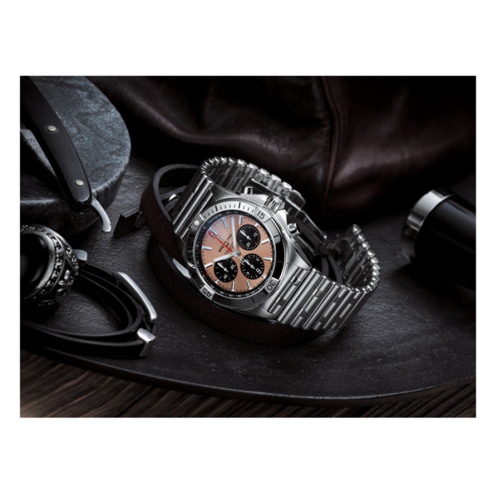  Shop Authentic Breitling Chronomat B01 42 Brown Dial Silver Steel Strap Watch for Men - AB0134101K1A1 - Luxxuri