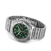  Shop Authentic Breitling Chronomat B01 42 Green Dial Silver Steel Strap Watch for Men - AB0134101L1A1 - Luxxuri